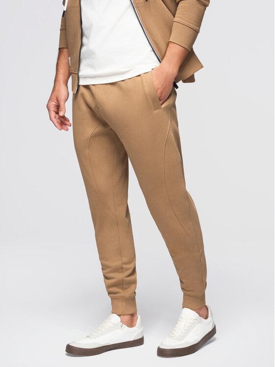 Ombre Ombre Komplet dresowy Z119 Brązowy Regular Fit