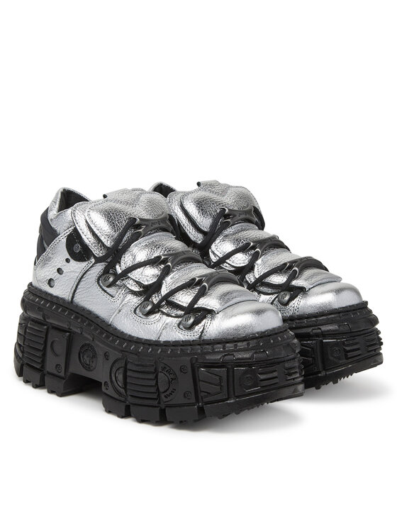 NEW ROCK NEW ROCK Botki M-106WALL-C16 Srebrny