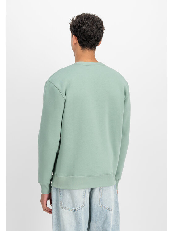 Alpha Industries Alpha Industries Bluza Basic Big Logo Sweatshirt Zielony Regular Fit