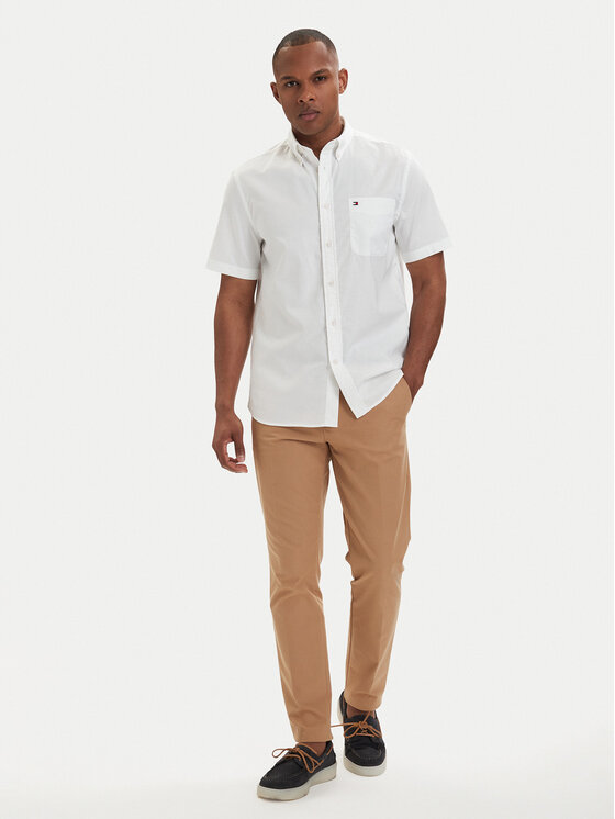 Tommy Hilfiger Tommy Hilfiger Πουκάμισο MW0MW42285 Λευκό Regular Fit