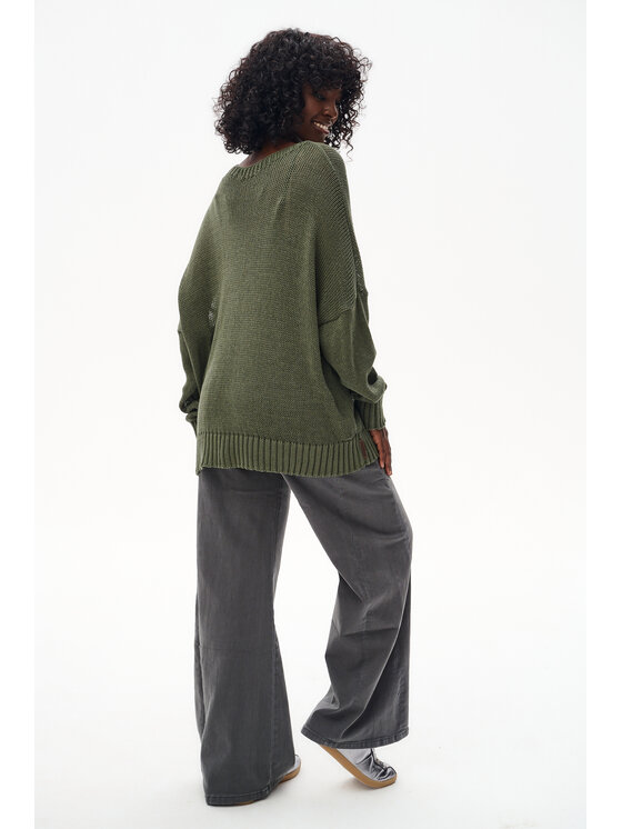 blue shadow blue shadow Sweter Fidżi Khaki Regular Fit