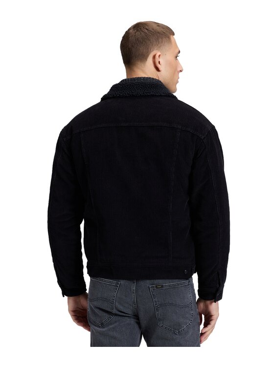 Lee Lee Kurtka jeansowa 112386293 Czarny Regular Fit