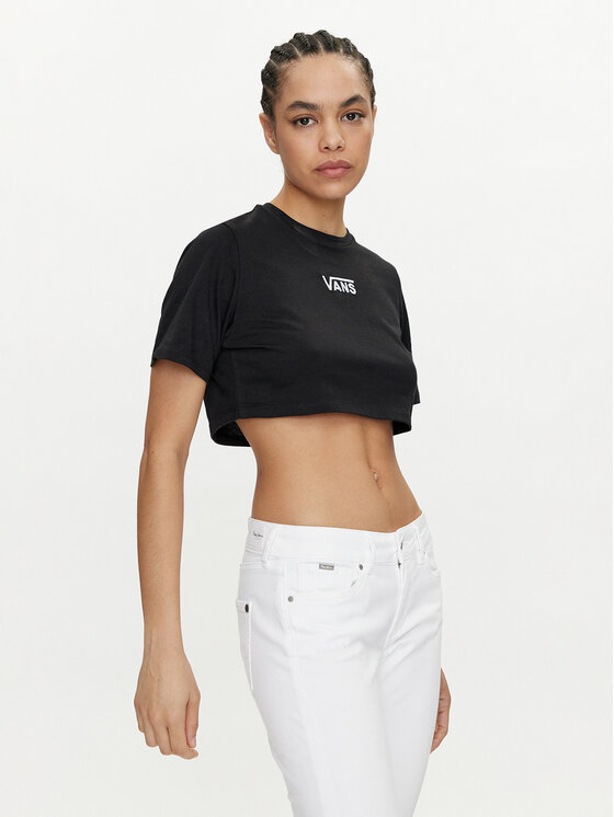 Vans Majica Flying V Crew Crop Ii VN000GFF Črna Regular Fit