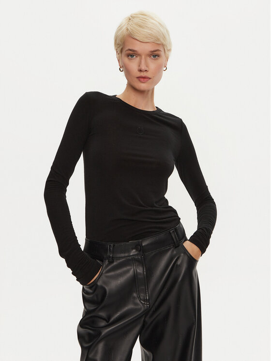 PINKO Blúzka Mulan 102056 A24I Čierna Regular Fit