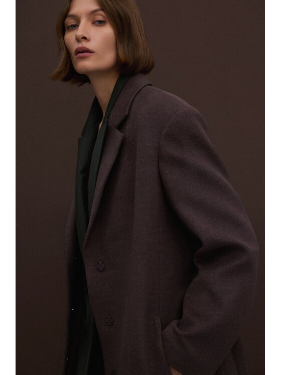 Estro Estro Cappotto ER00117926 Marrone Loose Fit