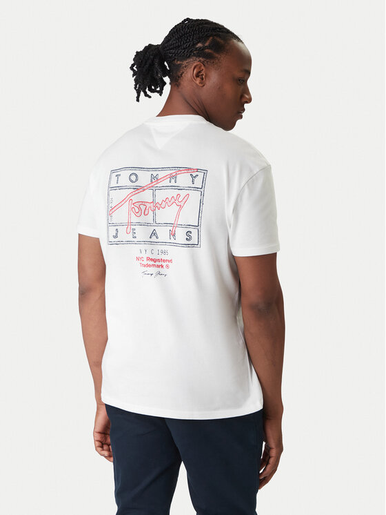 Tommy Jeans Tommy Jeans T-shirt DM0DM22319 Écru Regular Fit