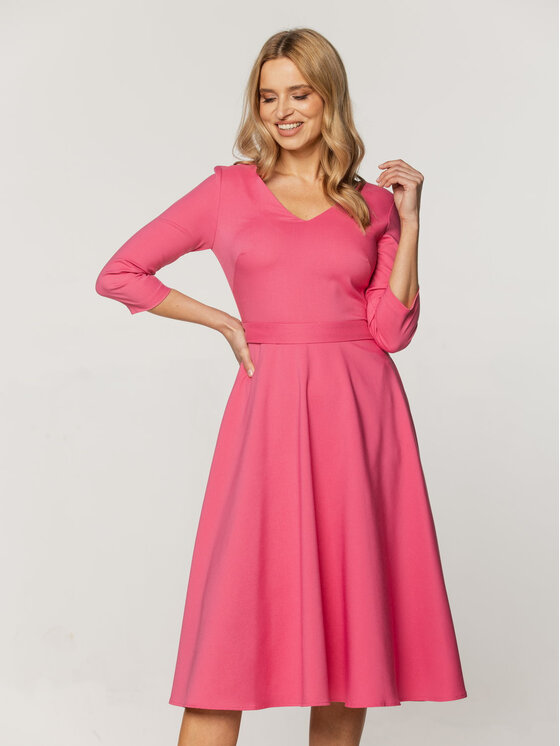 Willsoor Willsoor Sukienka koktajlowa 67864 Różowy A-Line Fit