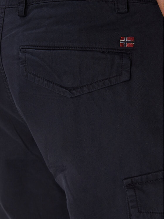 Napapijri Napapijri Pantalon scurți din material N-Deline NP0A4HOT Bleumarin Regular Fit