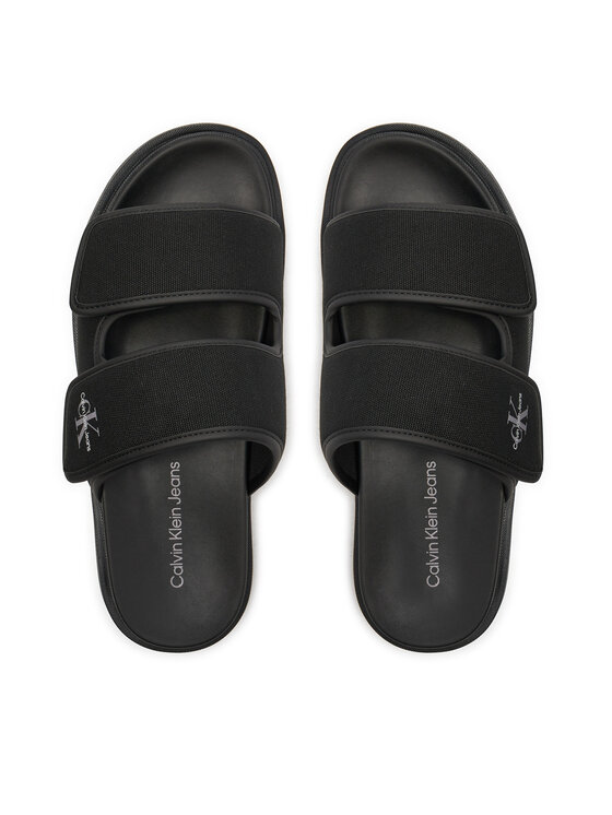 Calvin Klein Jeans Calvin Klein Jeans Şlapi Double Bar Sandal Mtl YM0YM01020 Negru