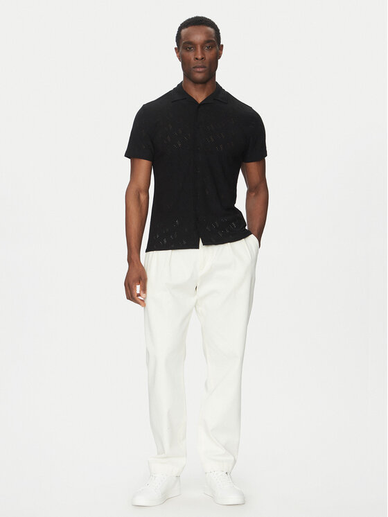 INDICODE INDICODE Košile Jerry 20-612 Černá Regular Fit