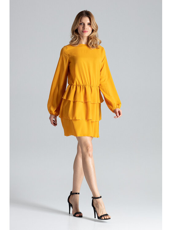 FIGL FIGL Φόρεμα M601 Κίτρινο Regular Fit