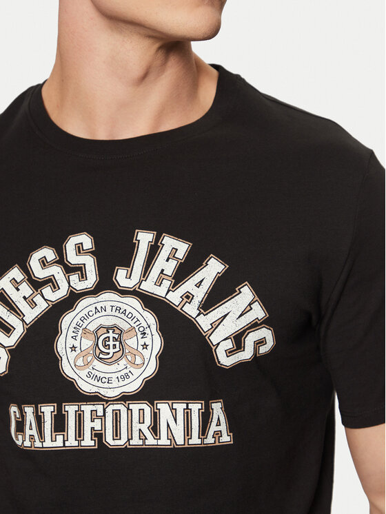 Guess Jeans Guess Jeans T-shirt M5RI80 K8HM0 Crna Slim Fit
