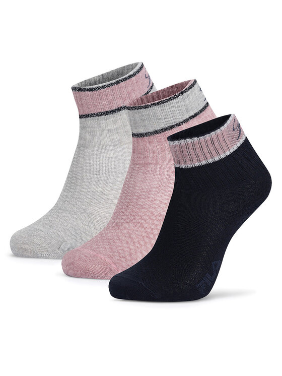 Fila Fila Șosete scurte F8206-AW24 (3-pack) Roz