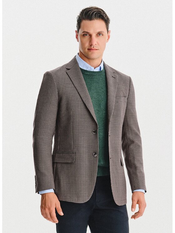 Pako Lorente Pako Lorente Marynarka P25WF-3X-006 Brązowy Slim Fit