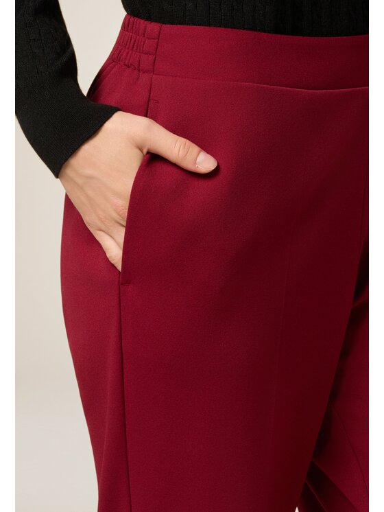 Oltre Oltre Spodnie materiałowe P273J002361N026 Czerwony Regular Fit