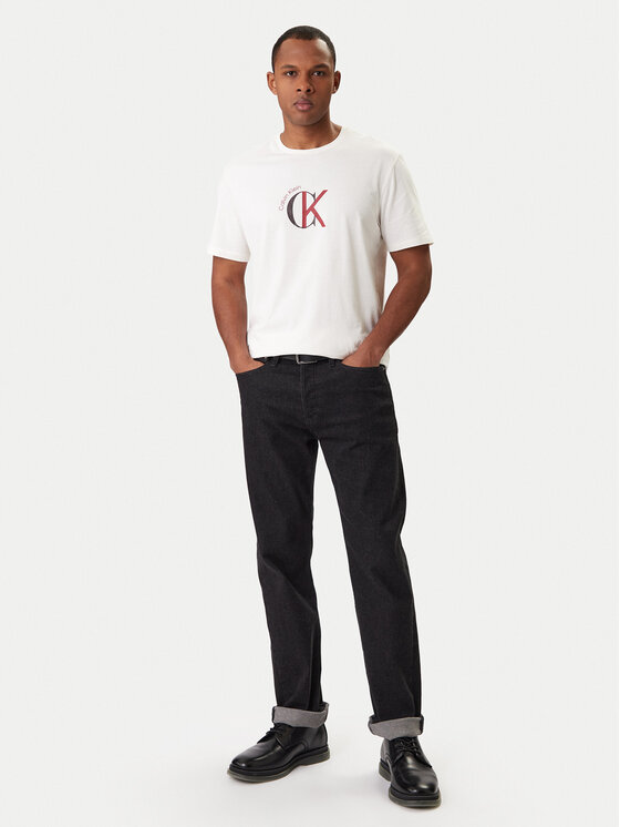 Calvin Klein Jeans Calvin Klein Jeans T-shirt 2Tone Graphic LV14RE829G Bijela Regular Fit