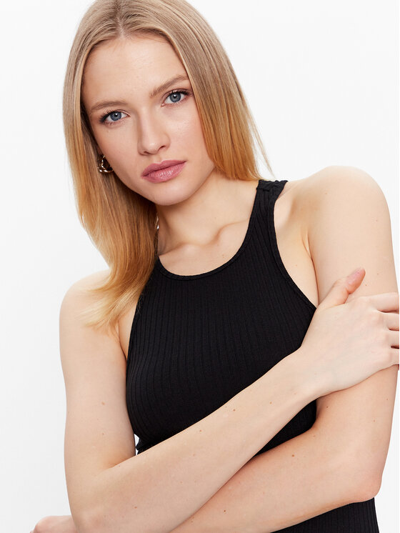 Guess Guess Marškinėliai Dionne W3GP22 KBPF0 Juoda Slim Fit