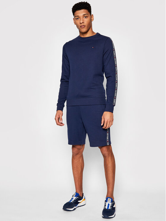 Tommy Hilfiger Tommy Hilfiger Džemperis ar kapuci Track UM0UM00705 Tumši zils Regular Fit