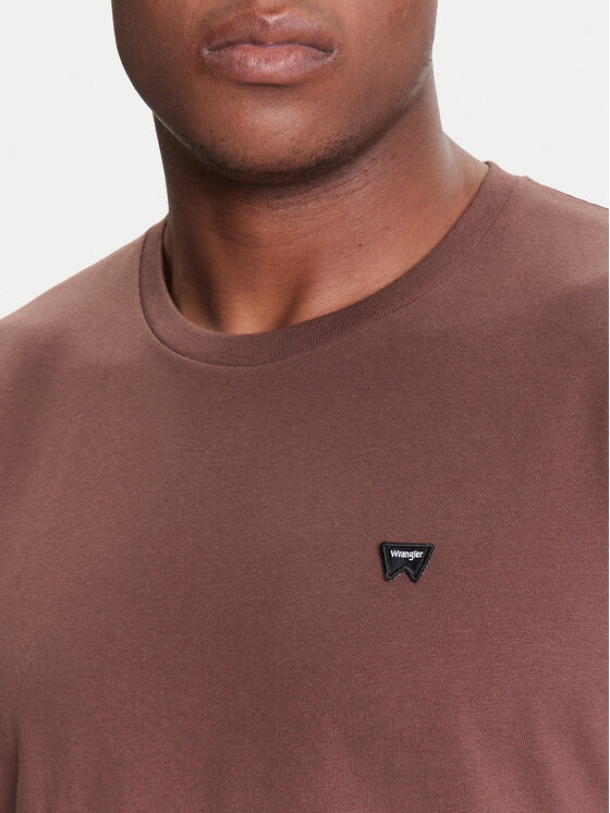 Wrangler Wrangler T-shirt Sign Off 112371484 Smeđa Regular Fit