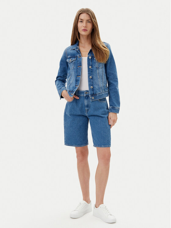 Pepe Jeans Pepe Jeans Jeansová bunda PL402430 Modrá Slim Fit