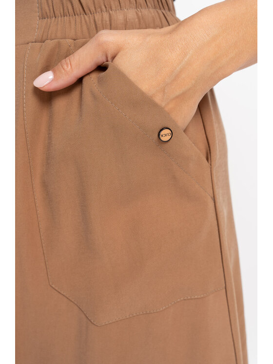 CLICK CLICK Spódnica maxi 50-700 Beżowy Classic Fit