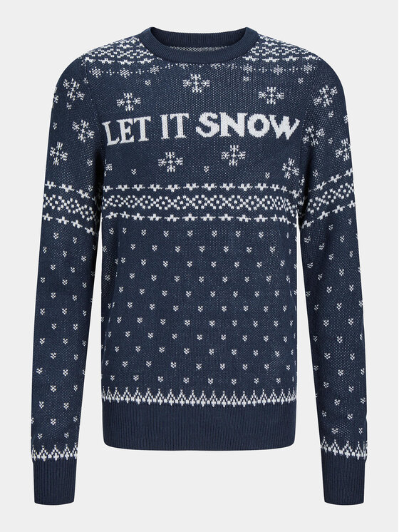 Jack & Jones Junior Jack & Jones Junior Sweter 12247507 Granatowy Regular Fit