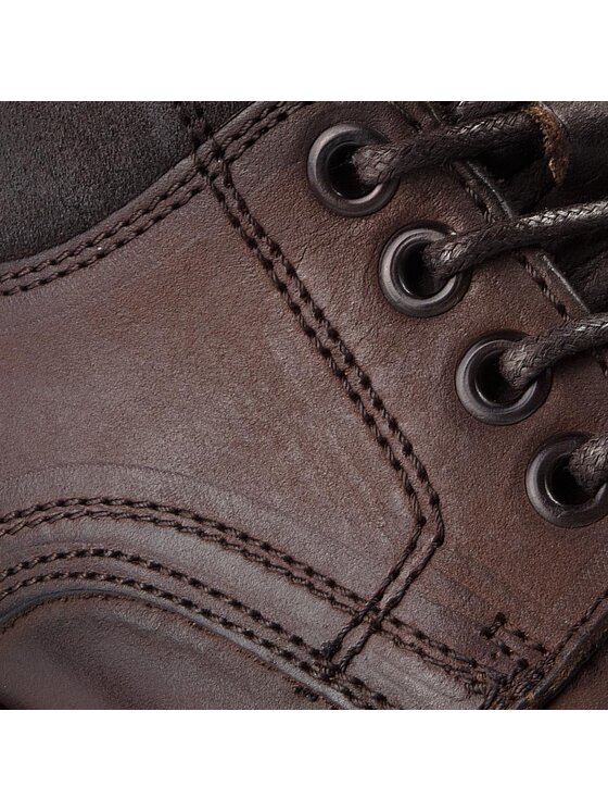 Tommy Jeans Tommy Jeans Trzewiki Casual Leather Boot EM0EM00141 Brązowy