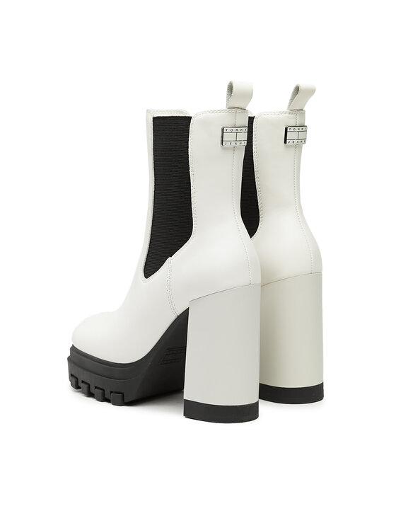 Tommy Jeans Tommy Jeans Μποτάκια Tjw High Heel Chelsea EN0EN02306 Λευκό