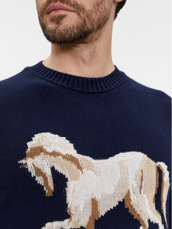 United Colors Of Benetton United Colors Of Benetton Sweater 1594K106P Sötétkék Regular Fit