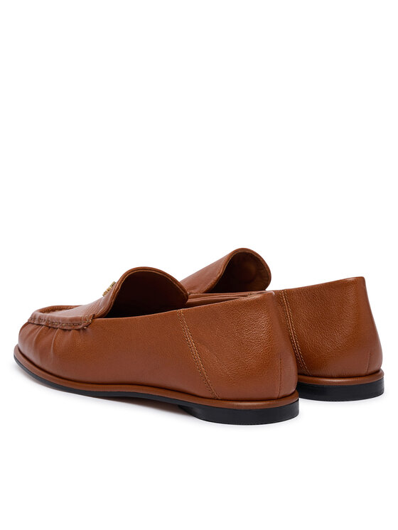 Tommy Hilfiger Tommy Hilfiger Lordsy Leather Ruched Toe Loafers FW0FW09250 Hnedá