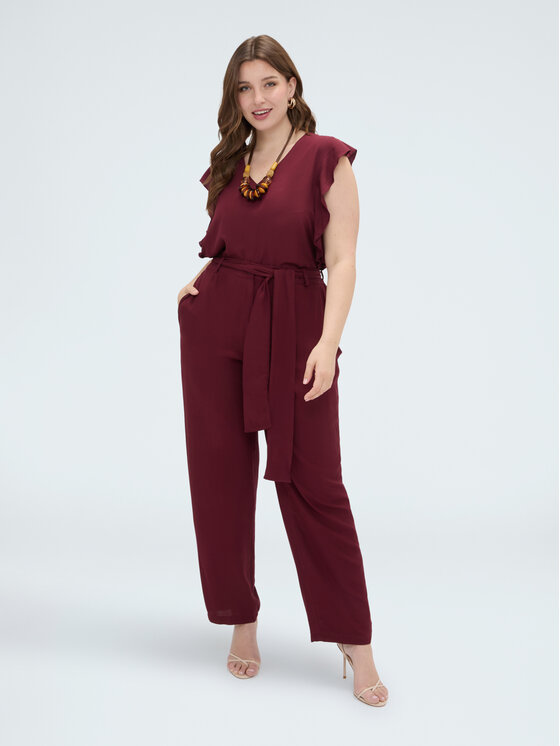 Fiorella Rubino Fiorella Rubino Top D009T000267N036 Bordowy Regular Fit