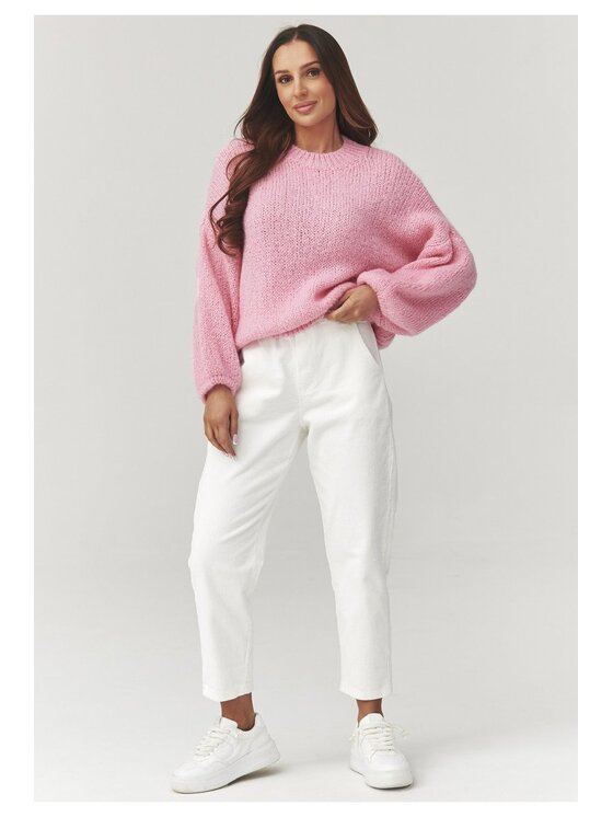 Makadamia Makadamia Jeansy C33 Écru Baggy Fit