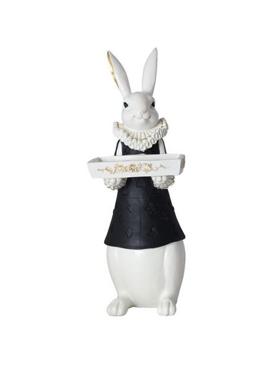 MIAhome MIAhome Figurka królik ze skrzynką na kwiaty 37,5x15x13,5 cm RUFO - II Biały