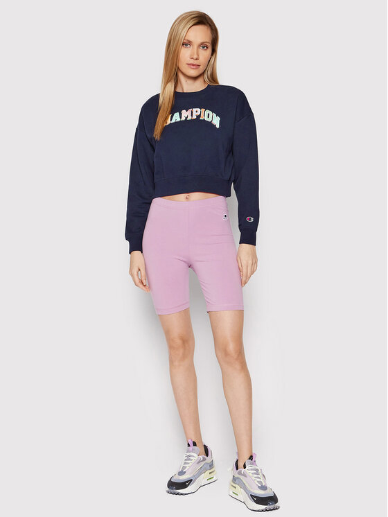 Felpa Cropped College Of Colors 114964 Blu scuro