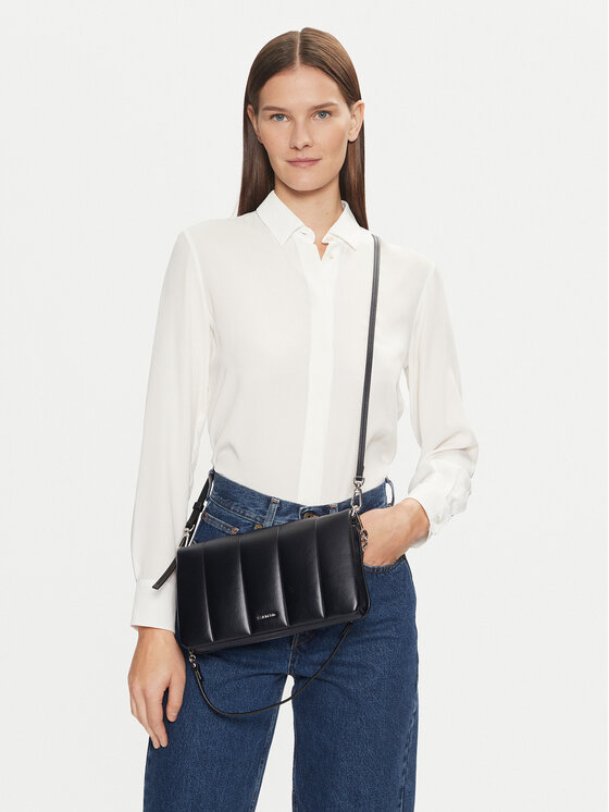 Calvin Klein Calvin Klein Torebka Line Quilt Shoulder Bag K60K612787 Czarny