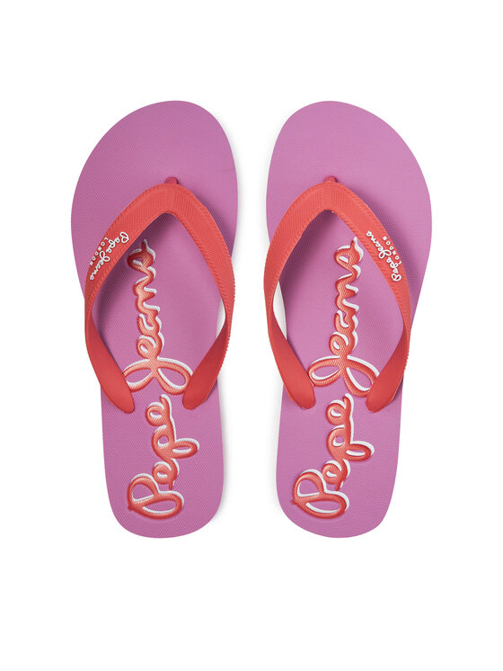 Flip flop Pepe Jeans Bay Beach Brand W PLS70157 Roșu