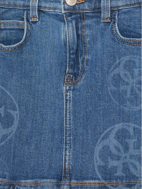 Guess Guess Spódnica jeansowa J5YD07 D4MS0 Niebieski Regular Fit