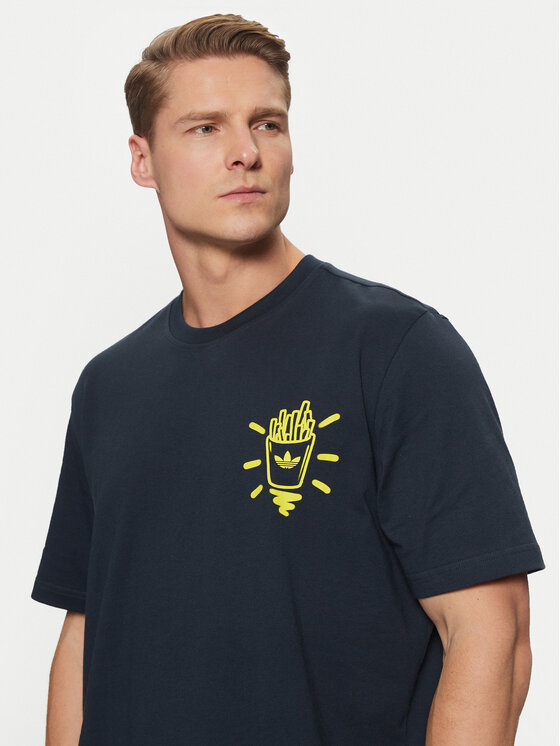 adidas adidas Tricou Street B JP4500 Bleumarin Loose Fit