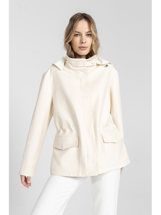 Deni Cler Milano Deni Cler Milano Kurtka przejściowa T-DC-9010-F2-40-11-1 Kremowy Regular Fit