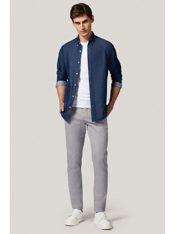 Próchnik Próchnik Chinosy PM2 SP082124000013 Szary Slim Fit
