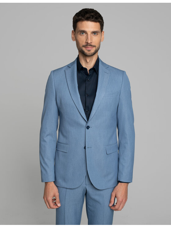 Borgio Męska Marynarka, rozmiar 176/104, Niebieska, lido