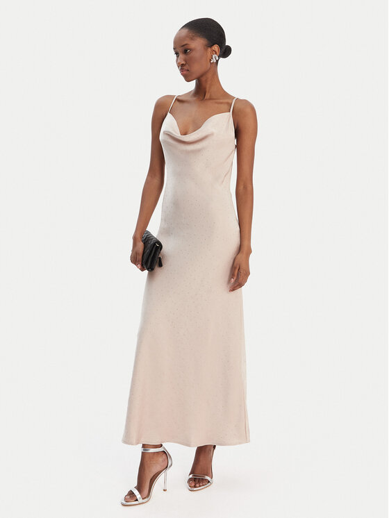 Guess Guess Vakarinė suknelė W6RK50 WJ732 Smėlio Classic Fit