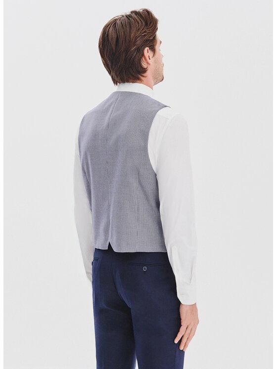 Pako Lorente Pako Lorente Kamizelka garniturowa P25WF-8X-007 Granatowy Slim Fit