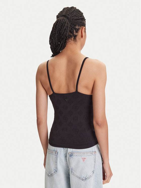 Guess Guess Top V5YP05 Z3OA0 Czarny Slim Fit