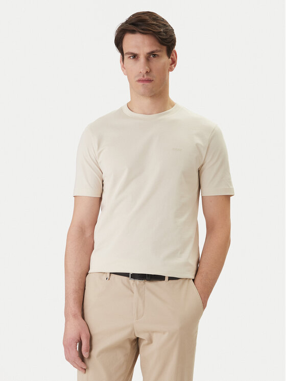 BOSS Tricou Thompson 01 50468347 Bej Regular Fit