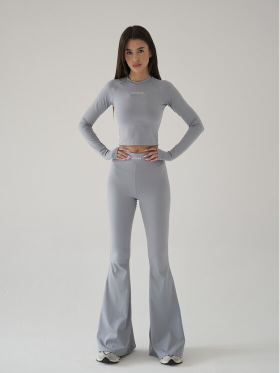MissDenim MissDenim Longsleeve Soft Touch Szary Second Skin Fit