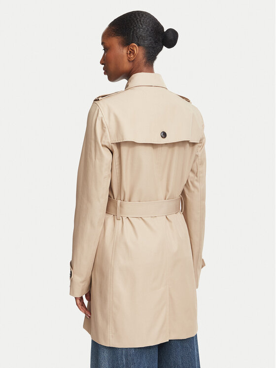 Tommy Hilfiger Tommy Hilfiger Trench Heritage Single WW0WW24966 Beige Regular Fit