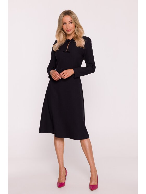 Stylove Stylove Sukienka codzienna S413 Czarny A-Line Fit