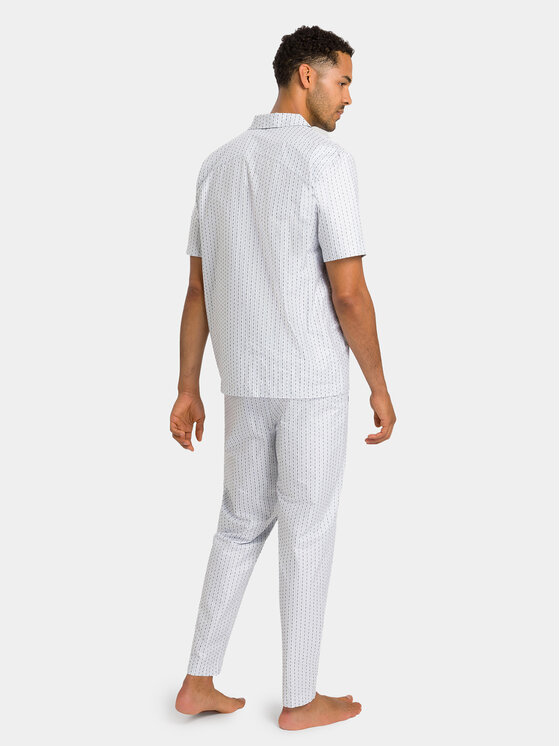 Hanro Hanro Piżama 75766 Biały Regular Fit