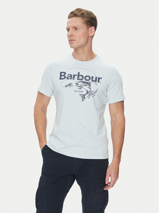 Barbour Barbour T-Shirt Lydd MTS1396BU61 Błękitny Regular Fit